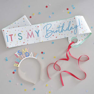 Mix It Up Additions - It's My Birthday Sash & Headband