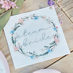 Boho Bride - Team Bride Floral Napkin