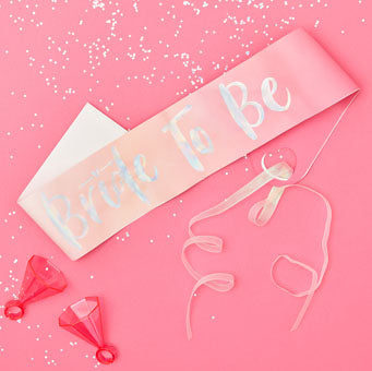 Bride Tribe - Pink & Iridescent Bride To Be Hen Party Sash