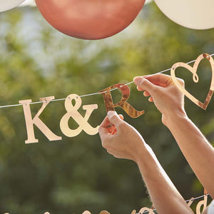 Engagement - Customisable Rose Gold Engaged Bunting