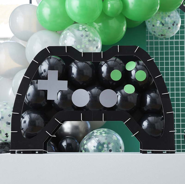 Game On - Black, Green and Grey Balloon Arch