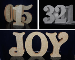 Silver Small Letters Foam Shapes