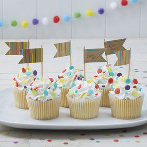 Happy Birthday Kraft - Cupcake Toppers