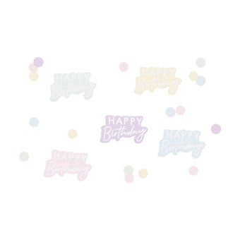 Happy Birthday Table Pastel Confetti