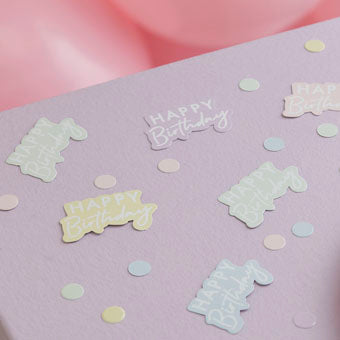 Happy Birthday Table Pastel Confetti