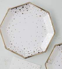 Star Printed Foiled Plates