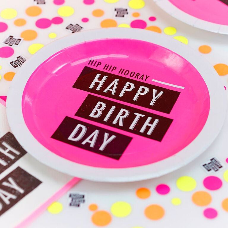 Neon Birthday - Paper Plates