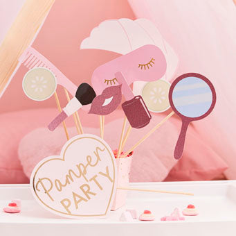 Pamper Party - Pink Glitter and Foiled Photo booth props