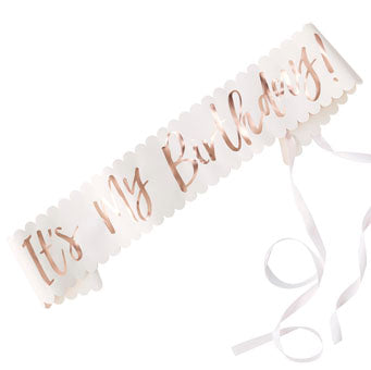 Pick & Mix - Rose Gold - Sash - Birthday - Rose Gold