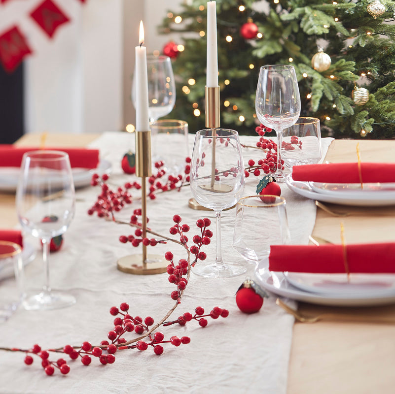 Deck The Halls - Red Berry Foliage Christmas Garland