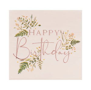 Lets Par Tea - Paper Napkins - Happy Birthday