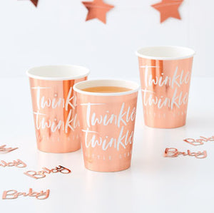 Twinkle Twinkle - Rose Gold Foiled Paper Cups