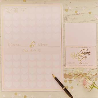 Pastel Perfection - Heart Guest Book Poster