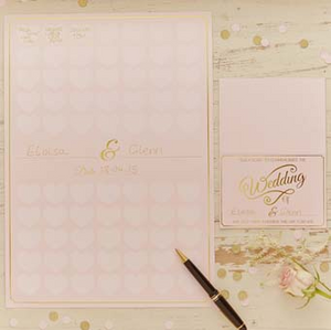 Pastel Perfection - Heart Guest Book Poster